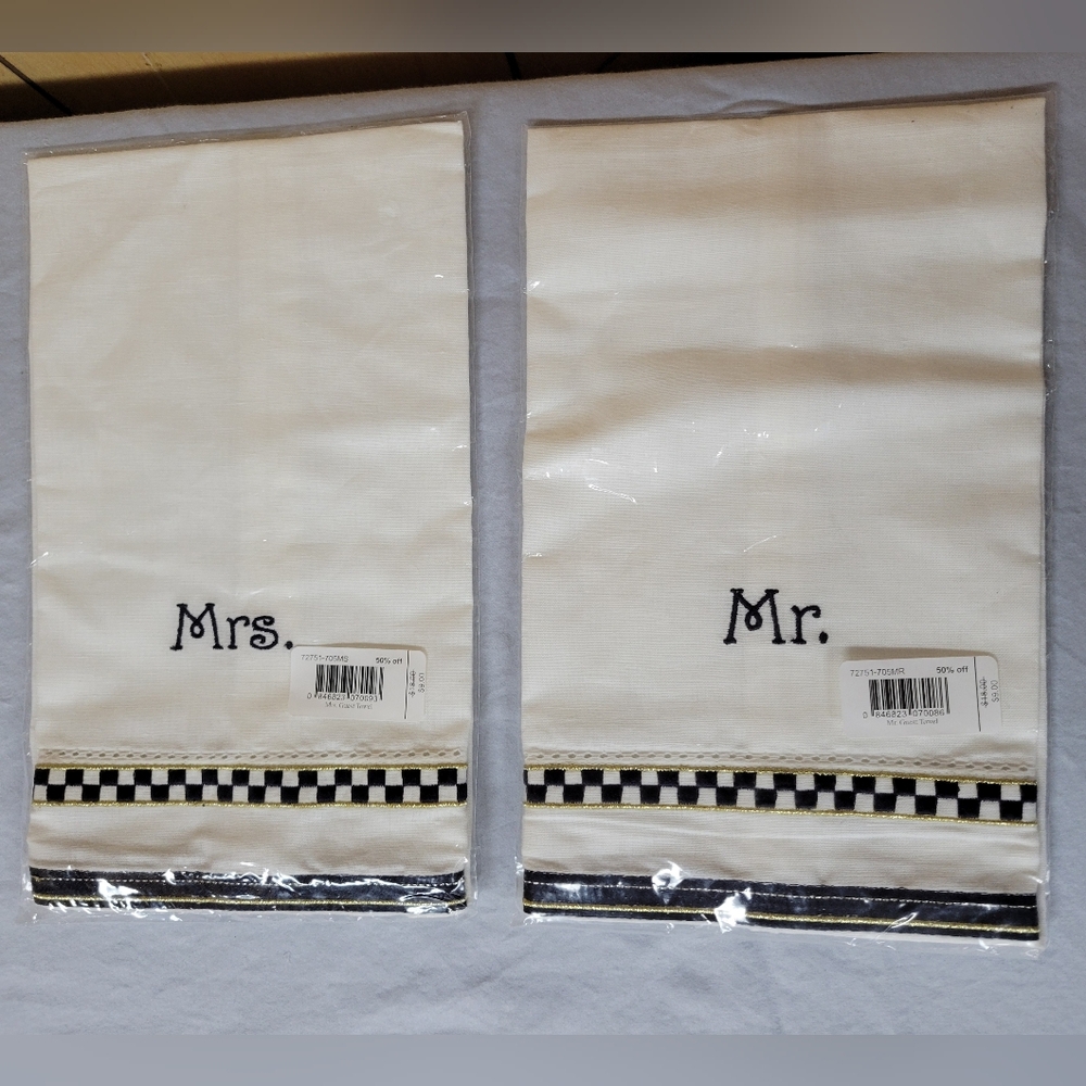 Mackenzie-Childs MR. & MRS. TOWEL SET